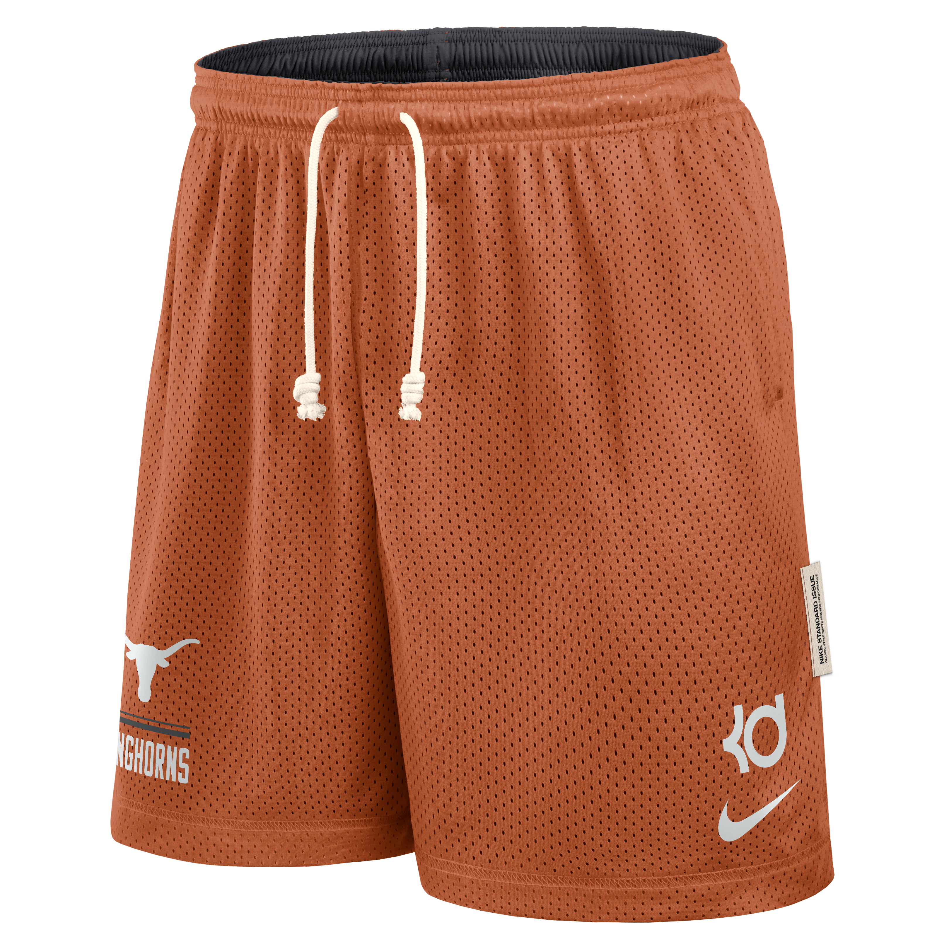 Men's Nike Kevin Durant Texas Orange/Gray Longhorns Courtside Reversible Dri-FIT Shorts