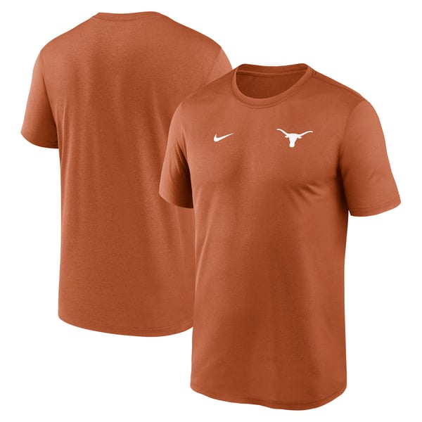 Men’s Nike Texas Orange Texas Longhorns 2025 Sideline Small Logo Legend Dri-FIT T-Shirt