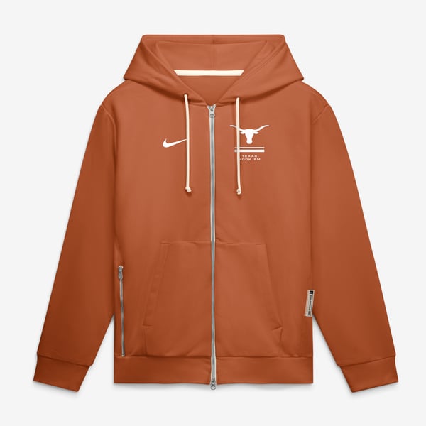 Men’s Nike Texas Orange Texas Longhorns 2026 Sideline Standard Issue Dri-FIT Full-Zip Hoodie