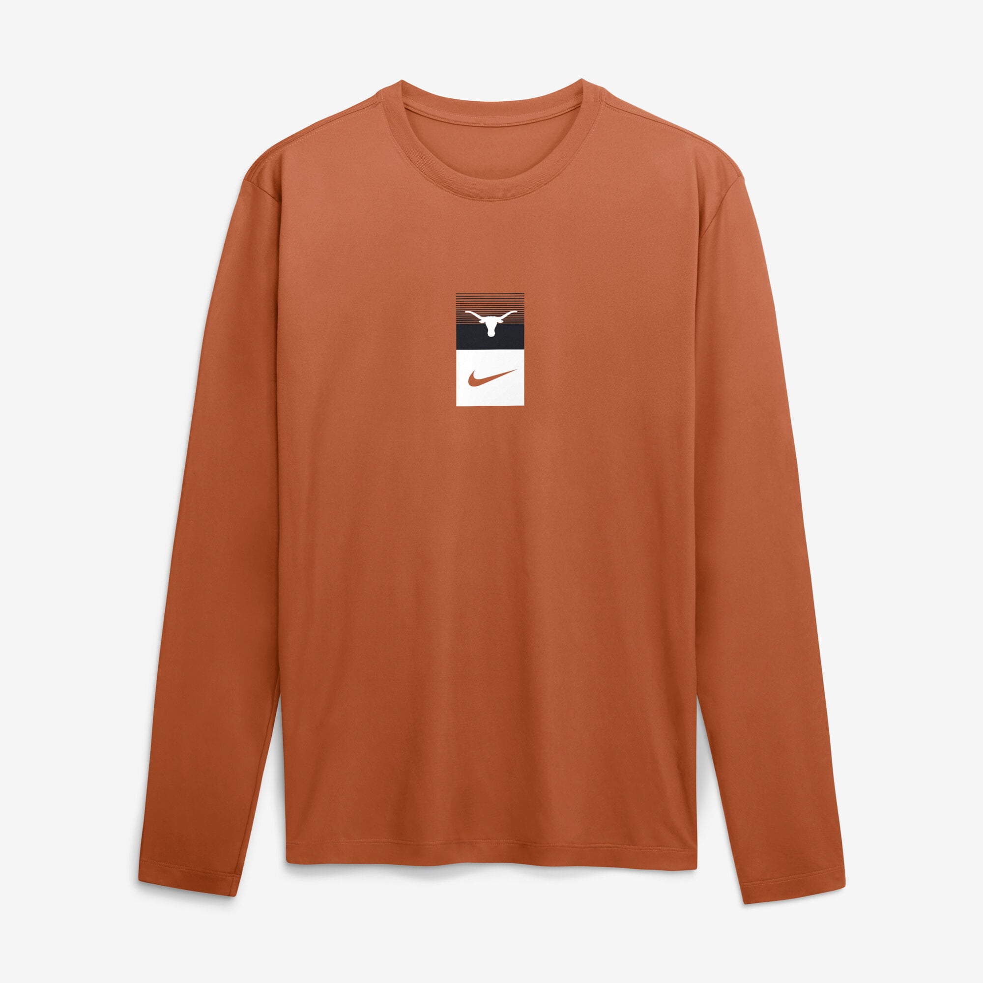 T-shirt à manches longues Nike Texas Orange Longhorns Double Stack Legend Dri-FIT pour homme