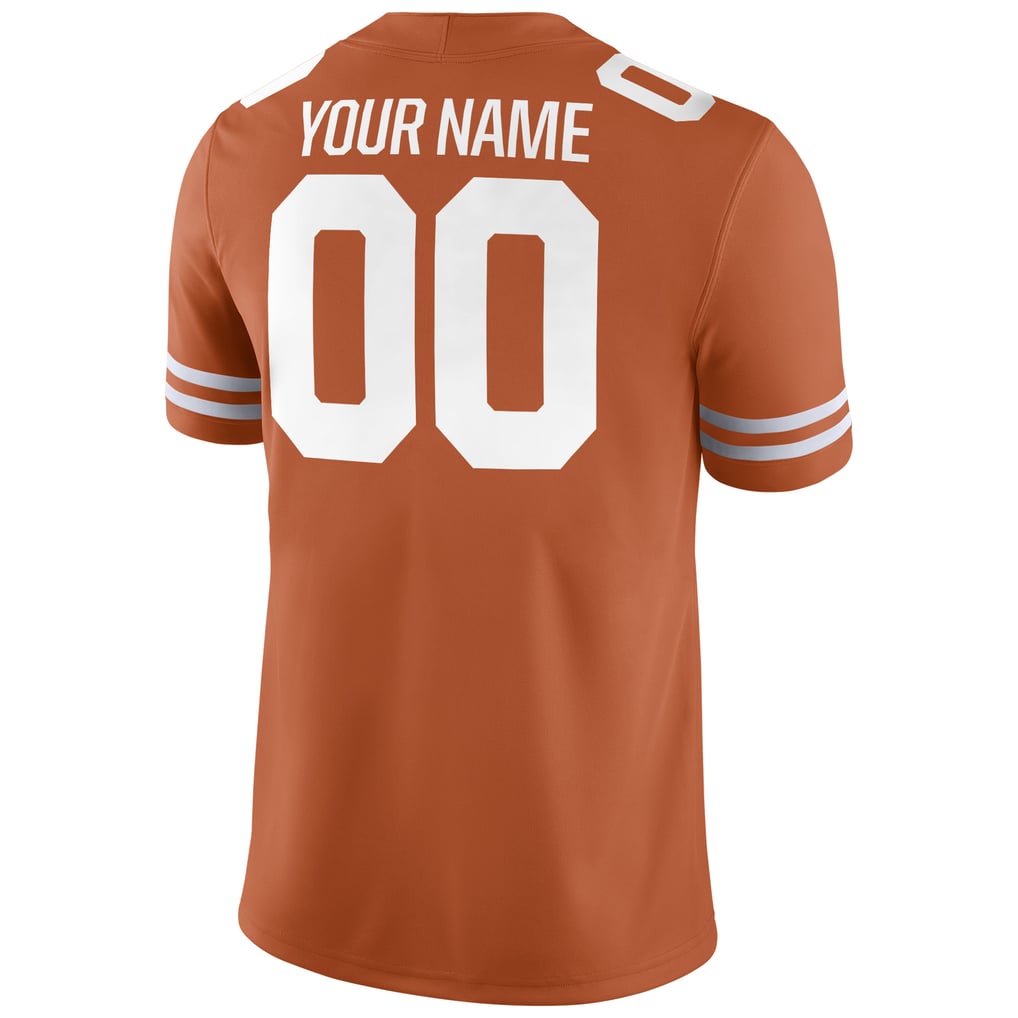 ut jersey dress Men's Nike Texas Orange Texas Longhorns Football Custom Game Sequin
