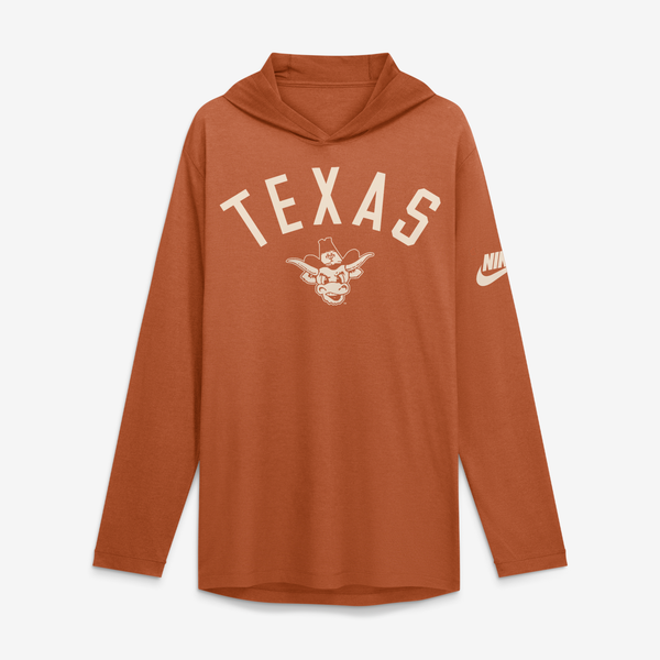 Men’s Nike Texas Orange Texas Longhorns Legacy Arch Tri-Blend Long Sleeve Hooded T-Shirt