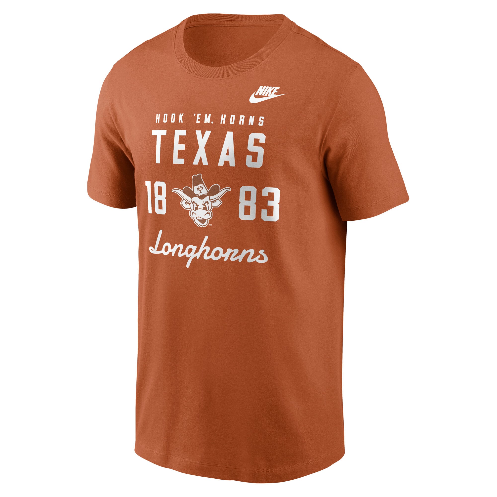 Men's Nike White Texas Longhorns Legacy Stacked Established T-Shirt
