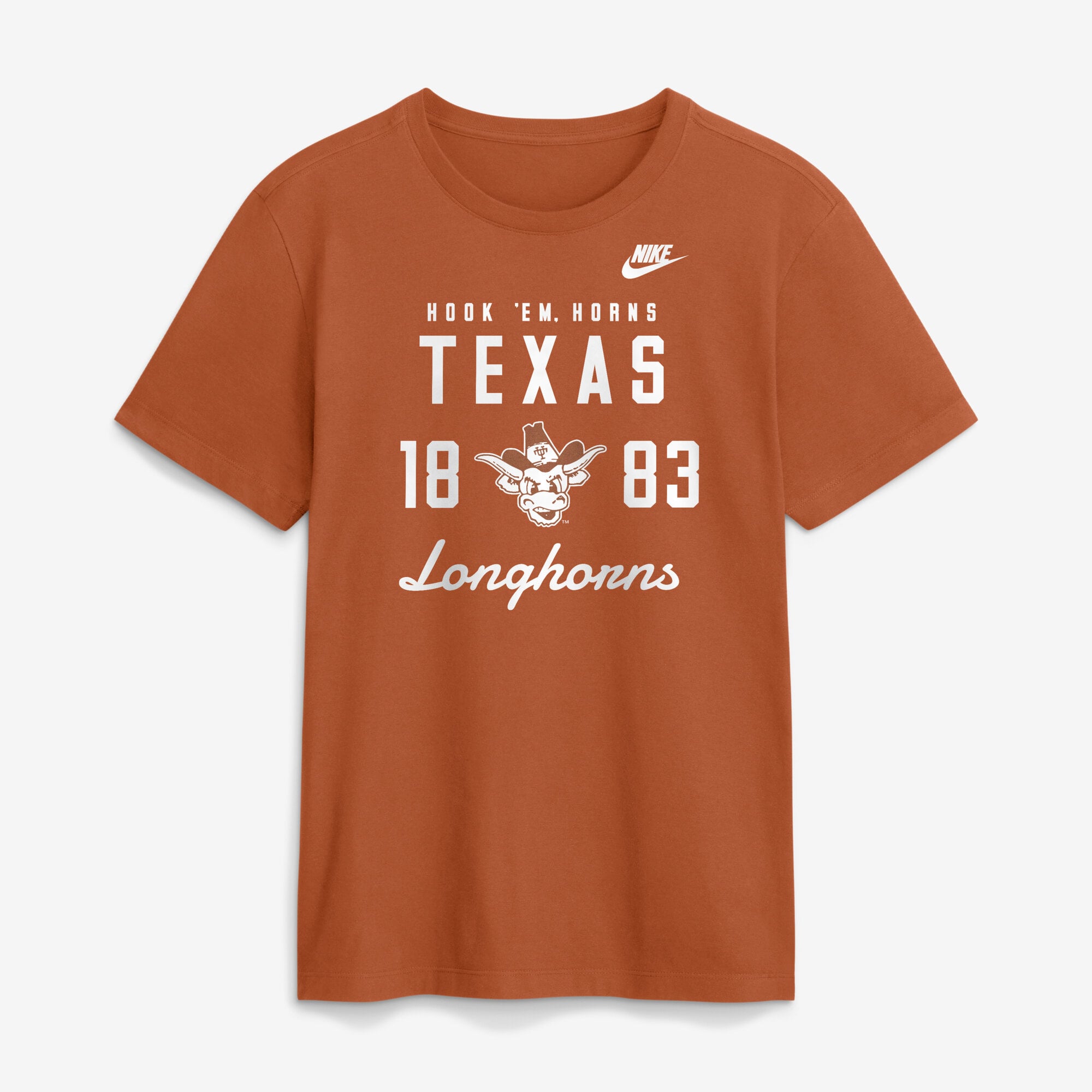 Men's Nike White Texas Longhorns Legacy Stacked Established T-Shirt