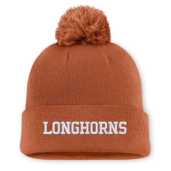 Men’s Nike Texas Orange Texas Longhorns Peak Cuffed Knit Hat With Pom