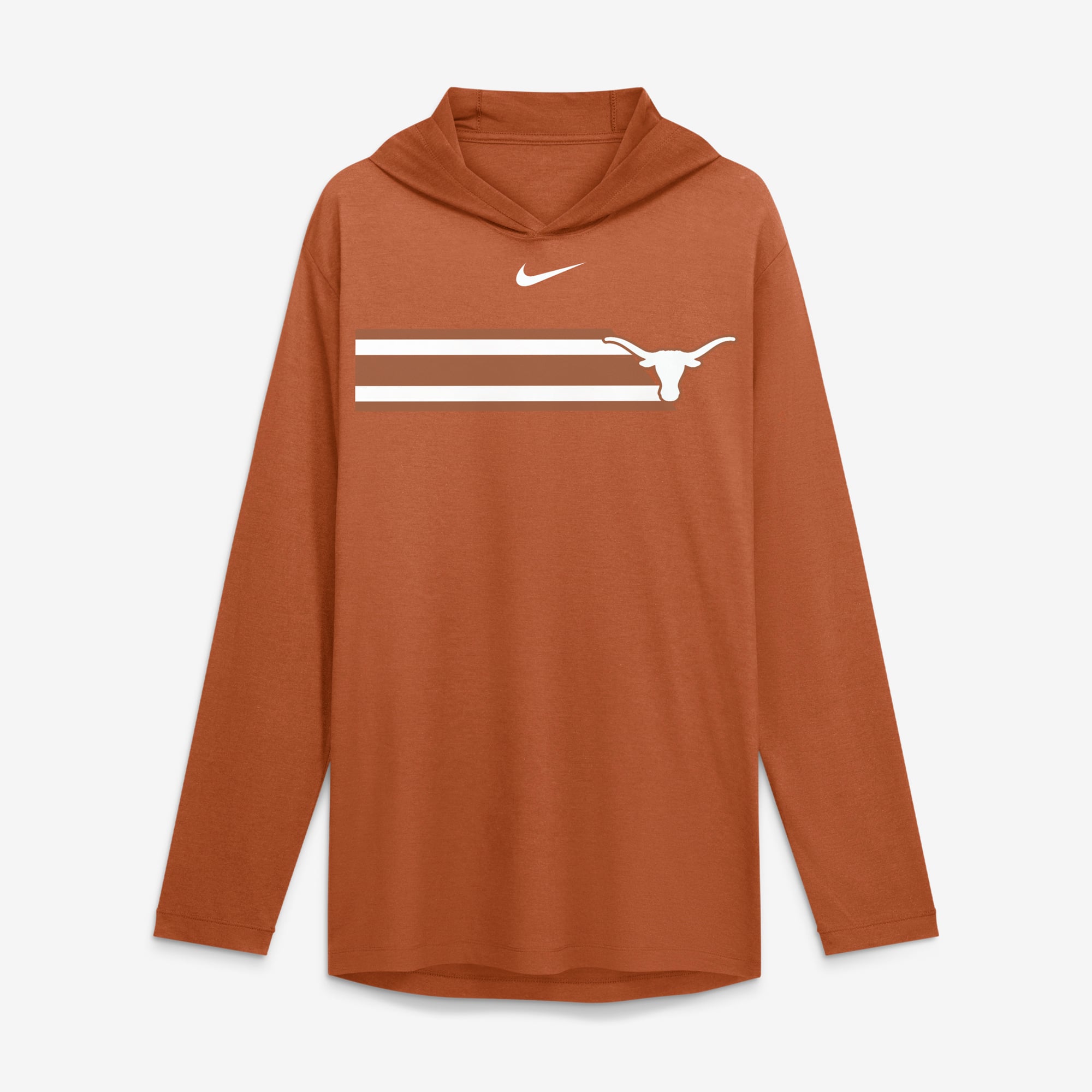 Men's Nike Texas Orange Longhorns Primetime Pattern Tri-Blend Dri-FIT Long Sleeve Hooded T-Shirt