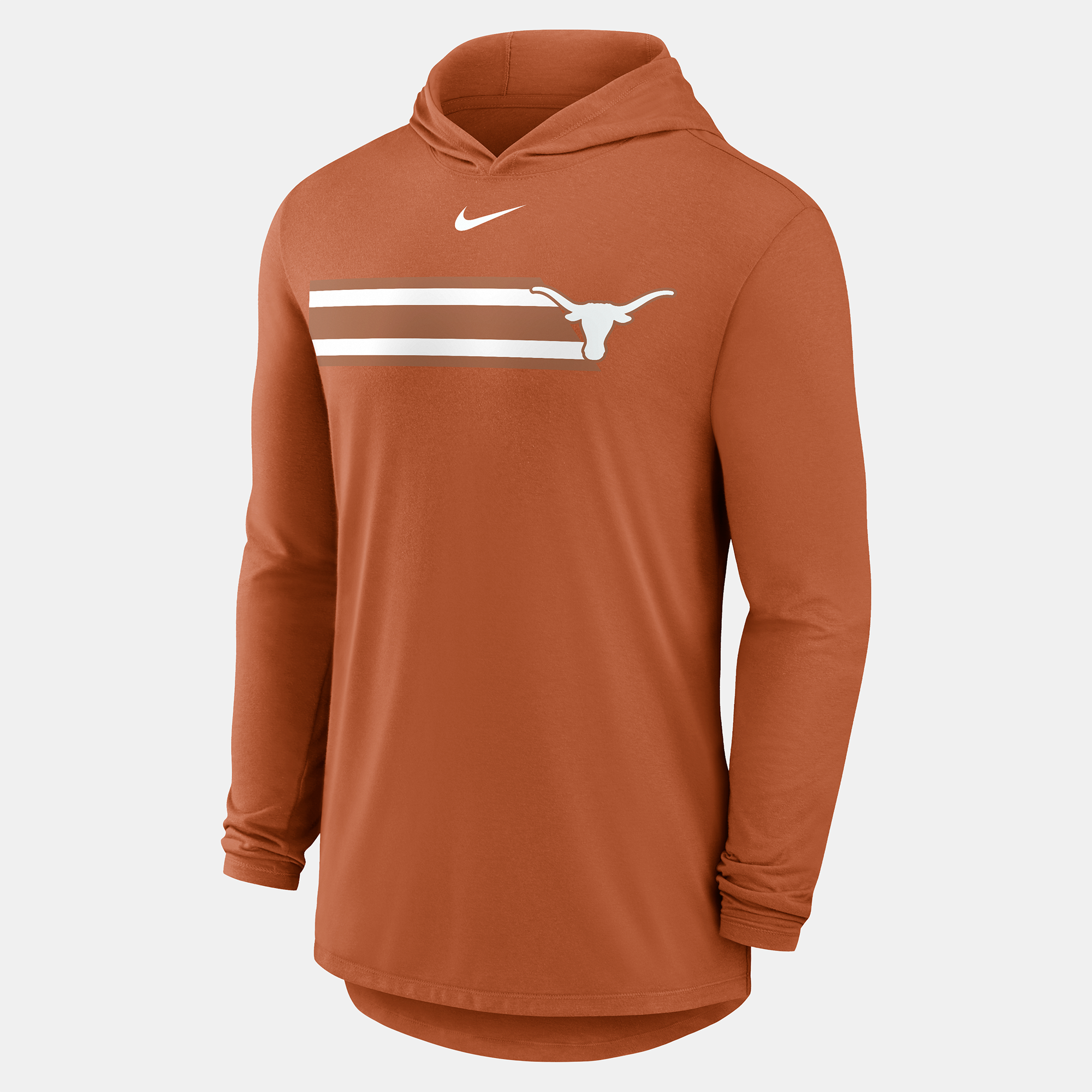 Men's Nike Texas Orange Longhorns Primetime Pattern Tri-Blend Dri-FIT Long Sleeve Hooded T-Shirt