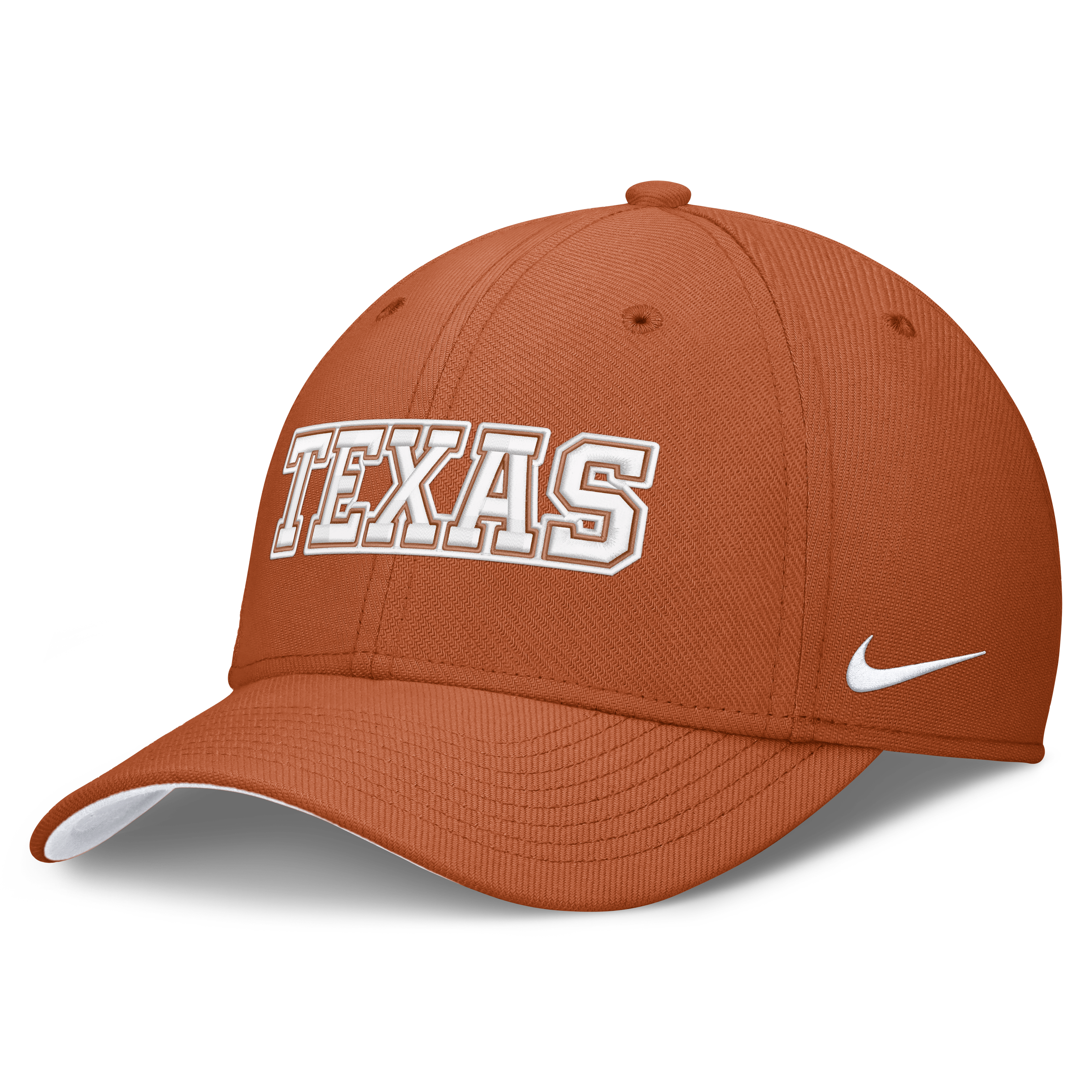 Casquette Nike Texas Orange Longhorns Primetime Team Rise Dri-FIT Flex pour homme