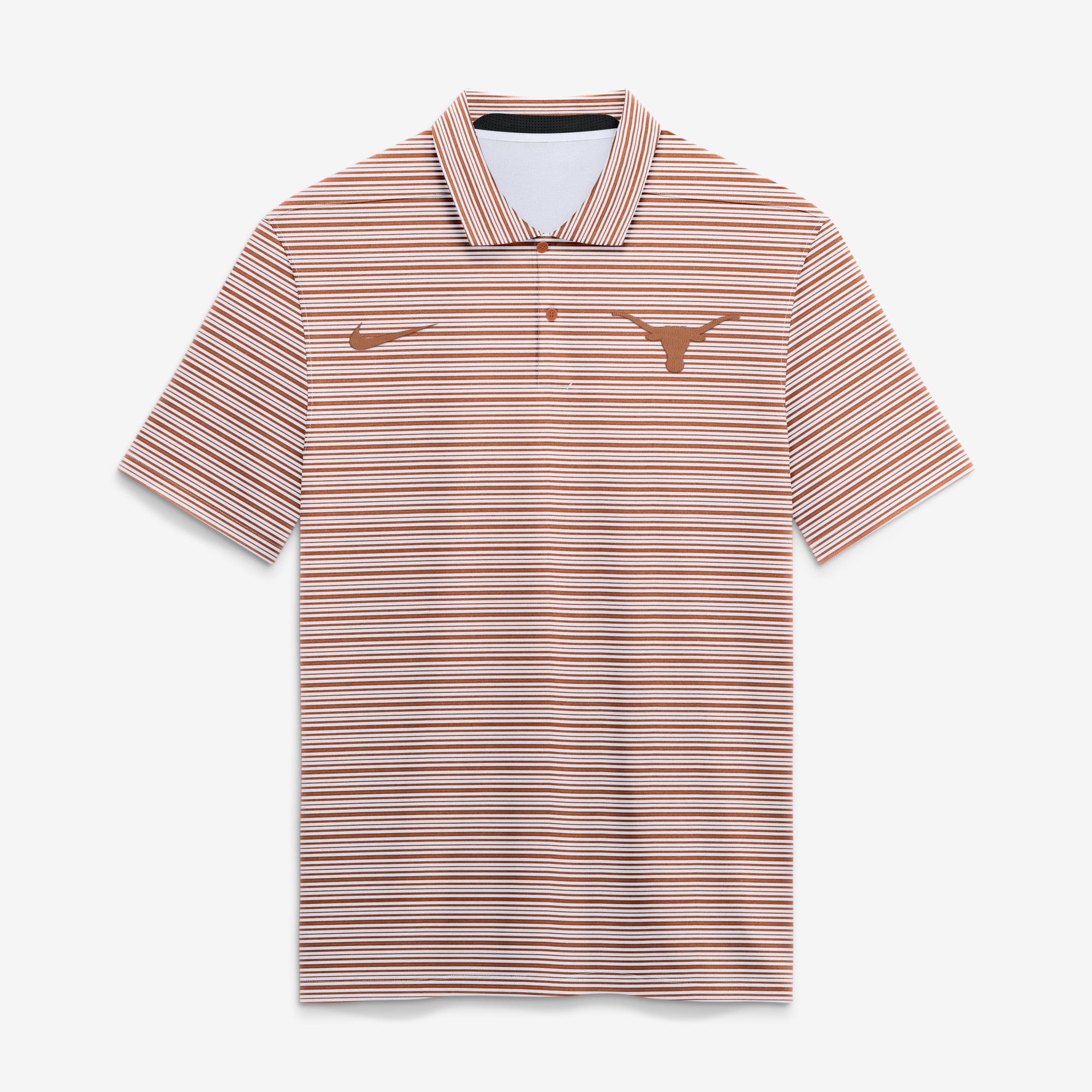Polo rayé Dri-FIT Nike Texas Orange Longhorns Primetime Vapor pour homme