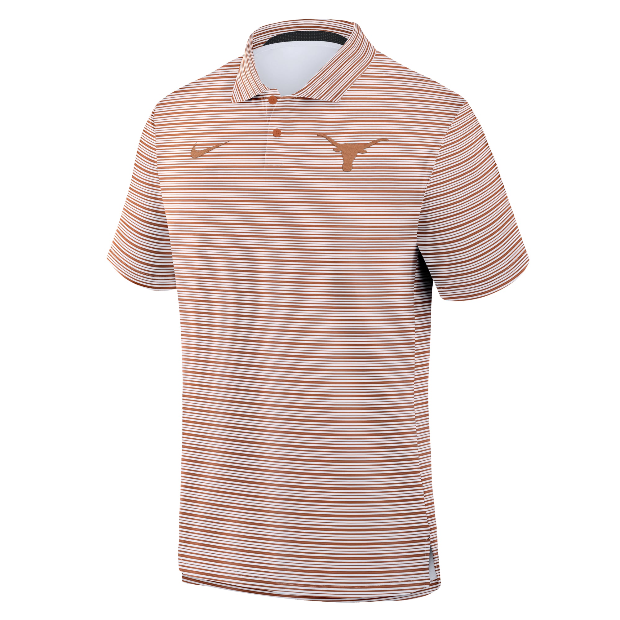 Polo rayé Dri-FIT Nike Texas Orange Longhorns Primetime Vapor pour homme