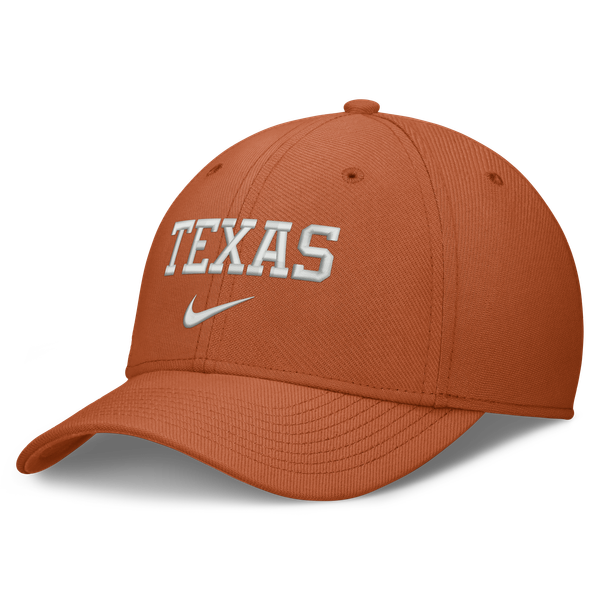 Men’s Nike Texas Orange Texas Longhorns Rise On-Field SwooshFlex Dri-FIT Flex Hat
