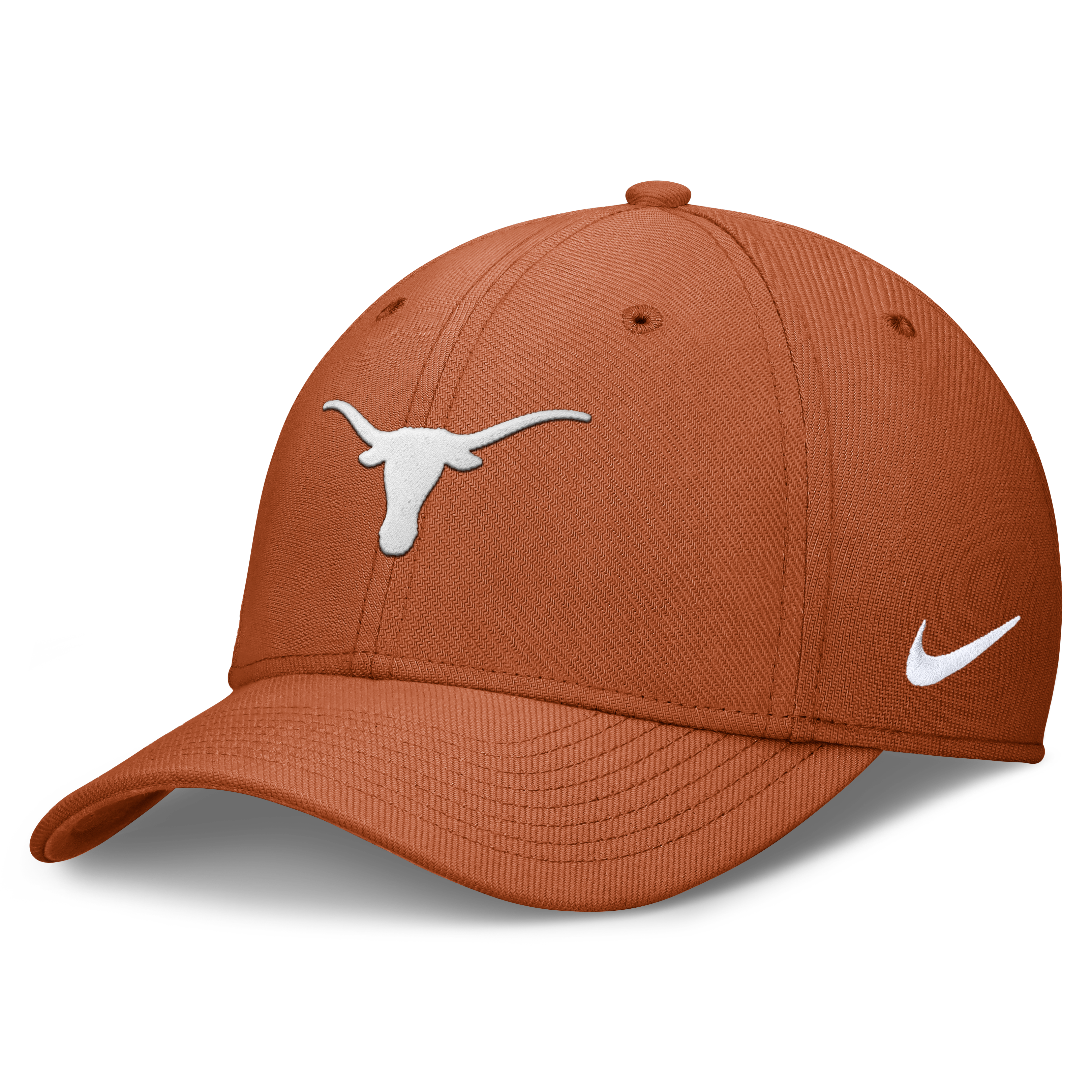 Casquette Nike Texas Orange Longhorns Rise SwooshFlex Dri-FIT pour homme