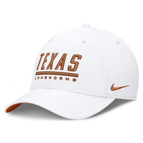 Men’s Nike White Texas Longhorns Game Day Rise Swooshflex Hat