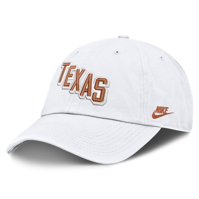  Texas Longhorns Nike Legacy Letter & Mascot Club Adjustable Hat - White