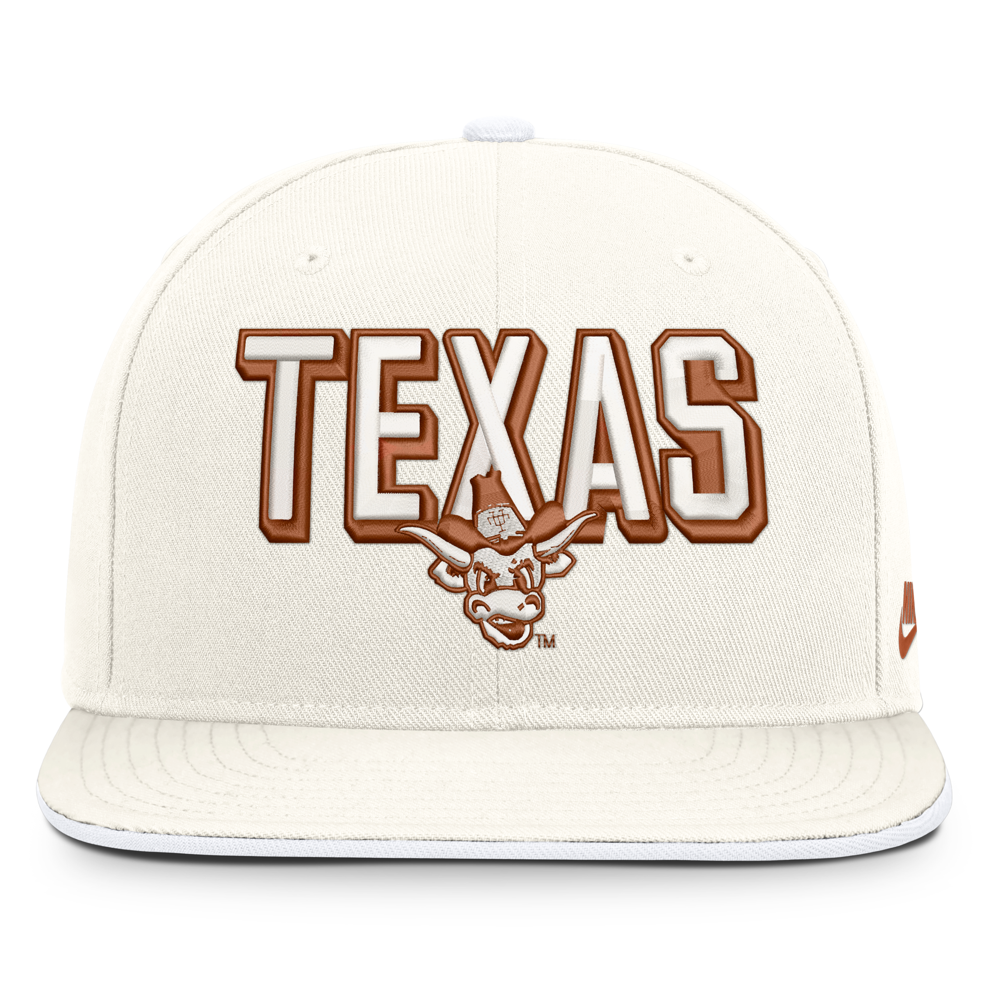 Men's Nike  White Texas Longhorns Legacy Letter & Mascot Pro Snapback Hat