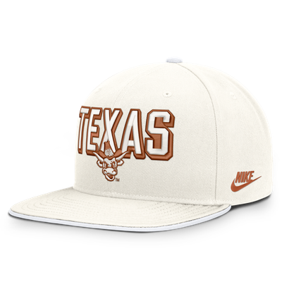  Texas Longhorns Nike Legacy Letter & Mascot Pro Snapback Hat - White