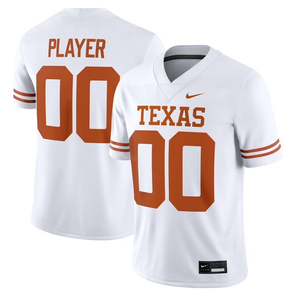 Men’s Nike White Texas Longhorns NIL Pick-A-Player Game Jersey