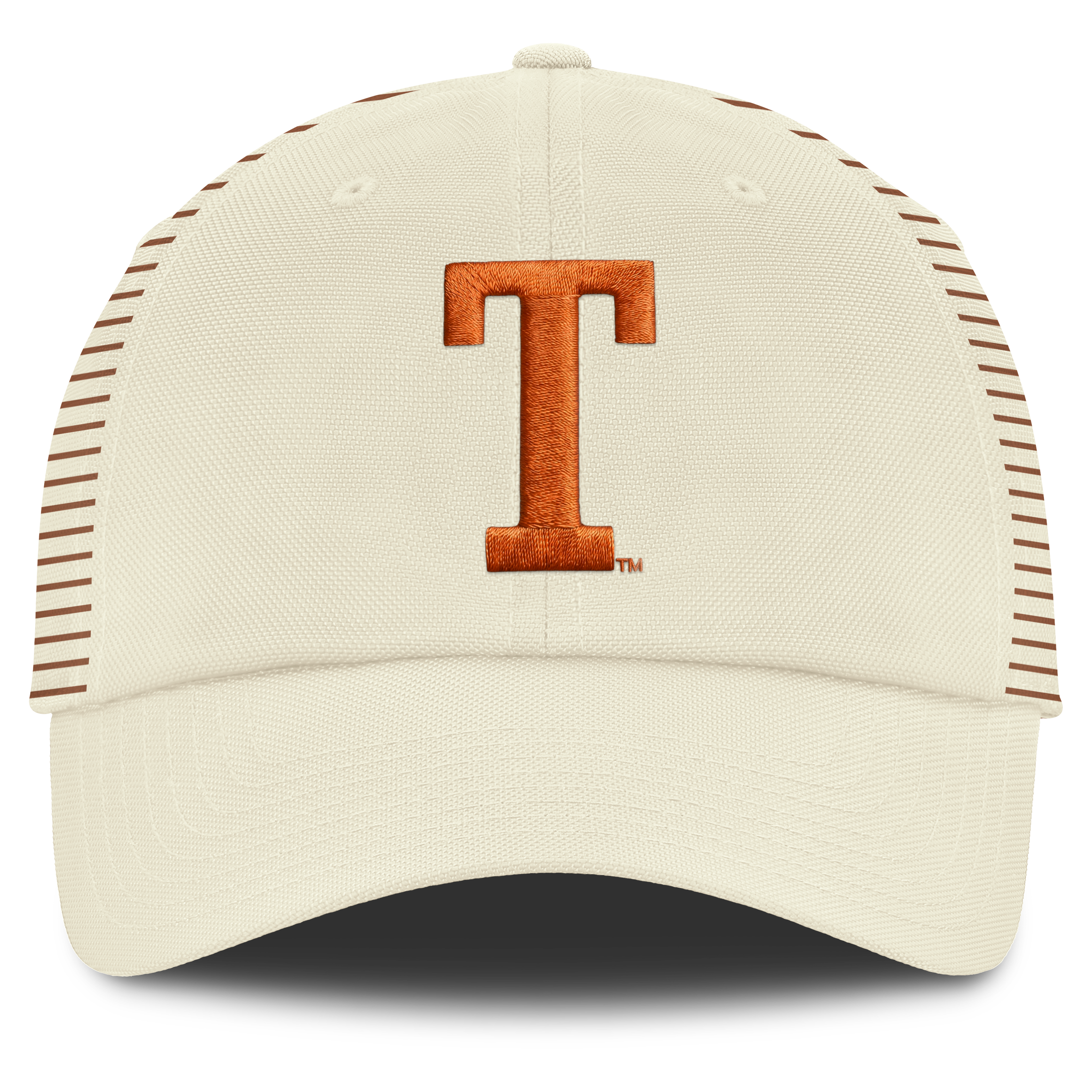 Casquette Nike blanche pour homme, logo Vault des Texas Longhorns, rayée, Club Dri-FIT, ajustable