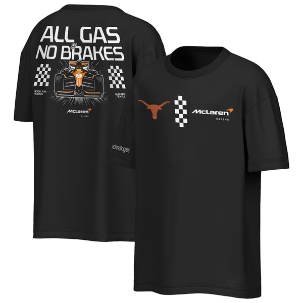 Men’s Outerstuff Black Texas Longhorns x McLaren Finish Line T-Shirt