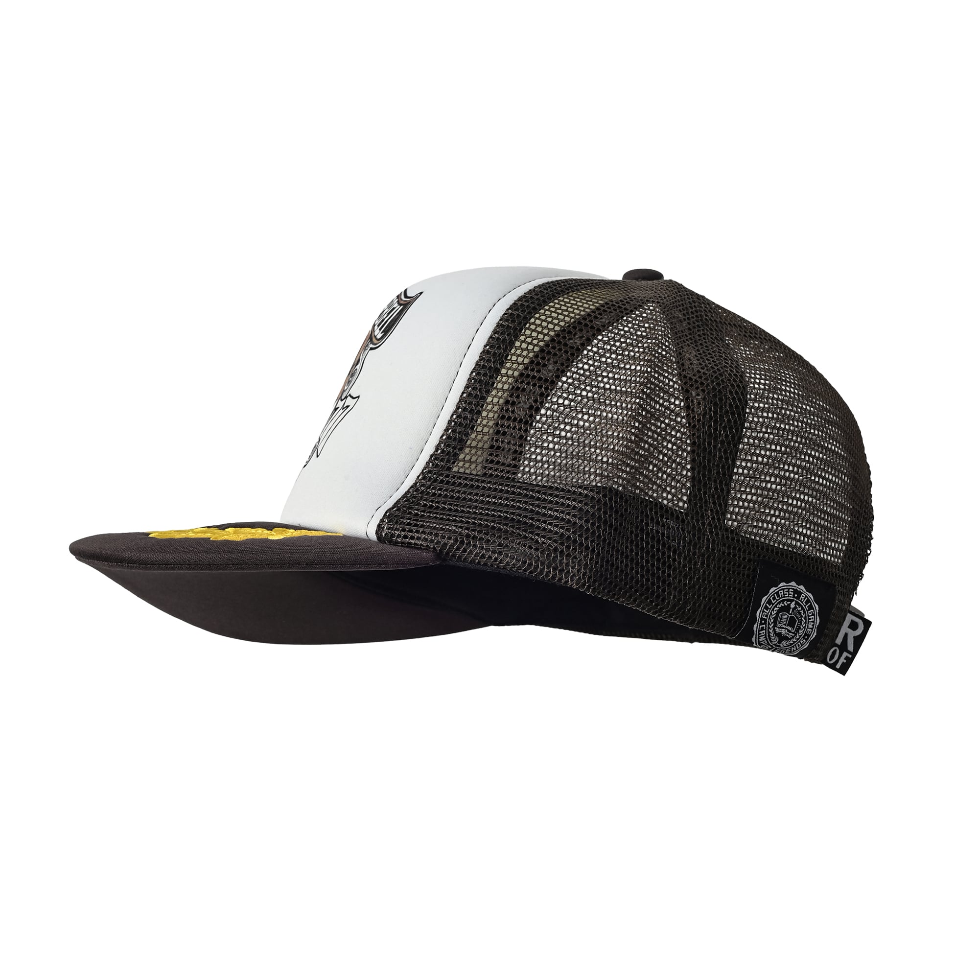 Men's Roots of Fight x Texas Longhorns x Earl Campbell White/Brown Legacy Trucker Adjustable Hat