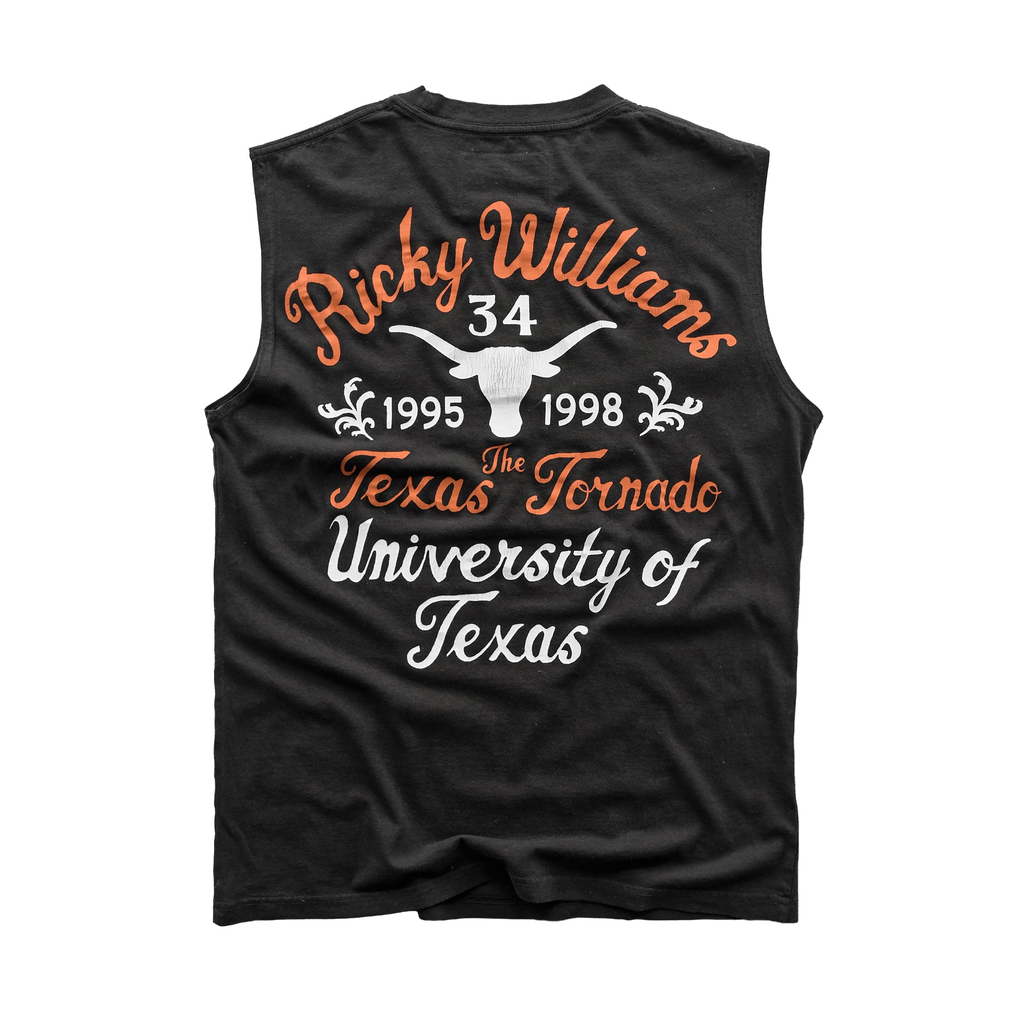 Men's Roots of Fight x Texas Longhorns Ricky Williams Black Muscle Tank Top