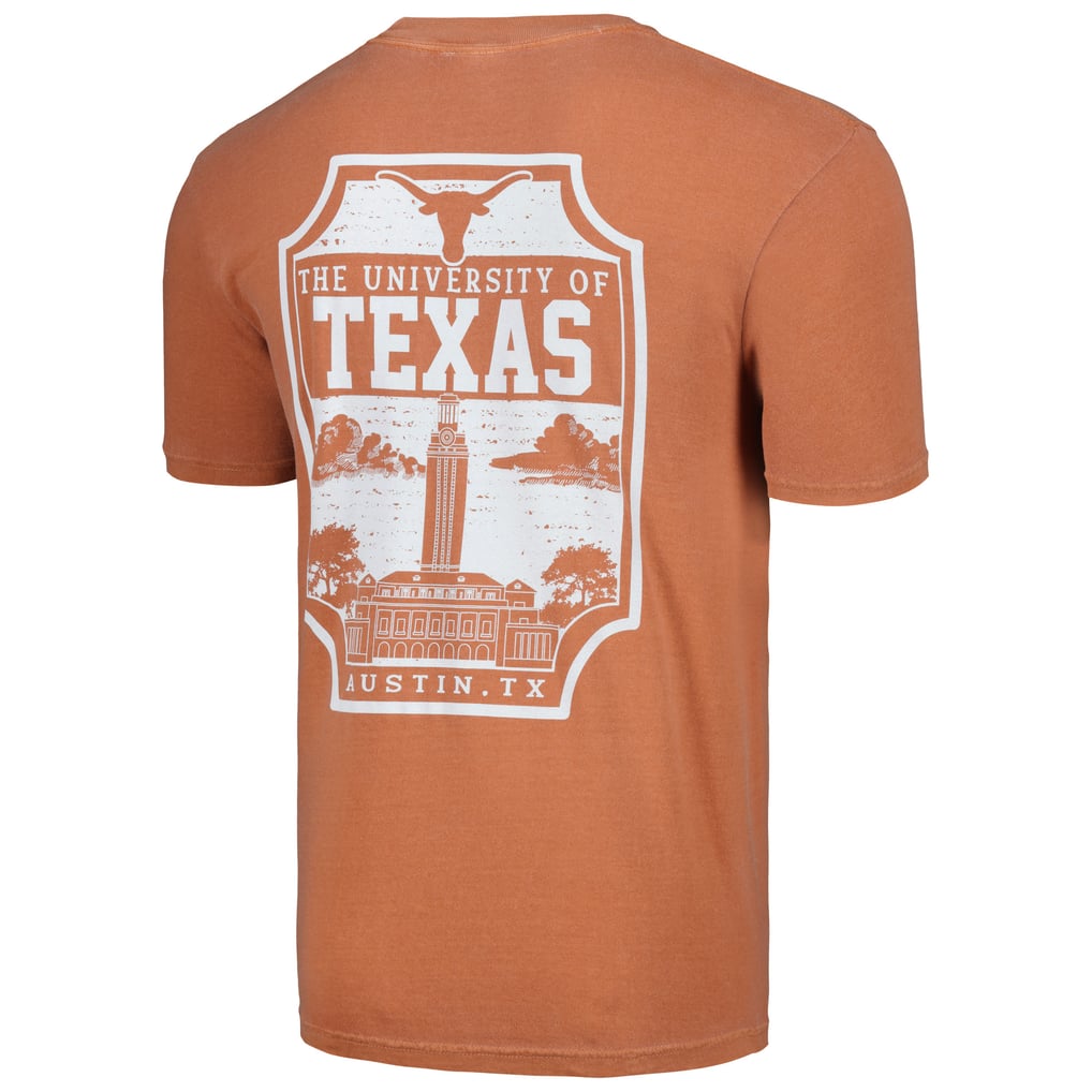 T-shirt Campus Couture University Of Texas - Col V Noir, Taille M, Motifs Cornes