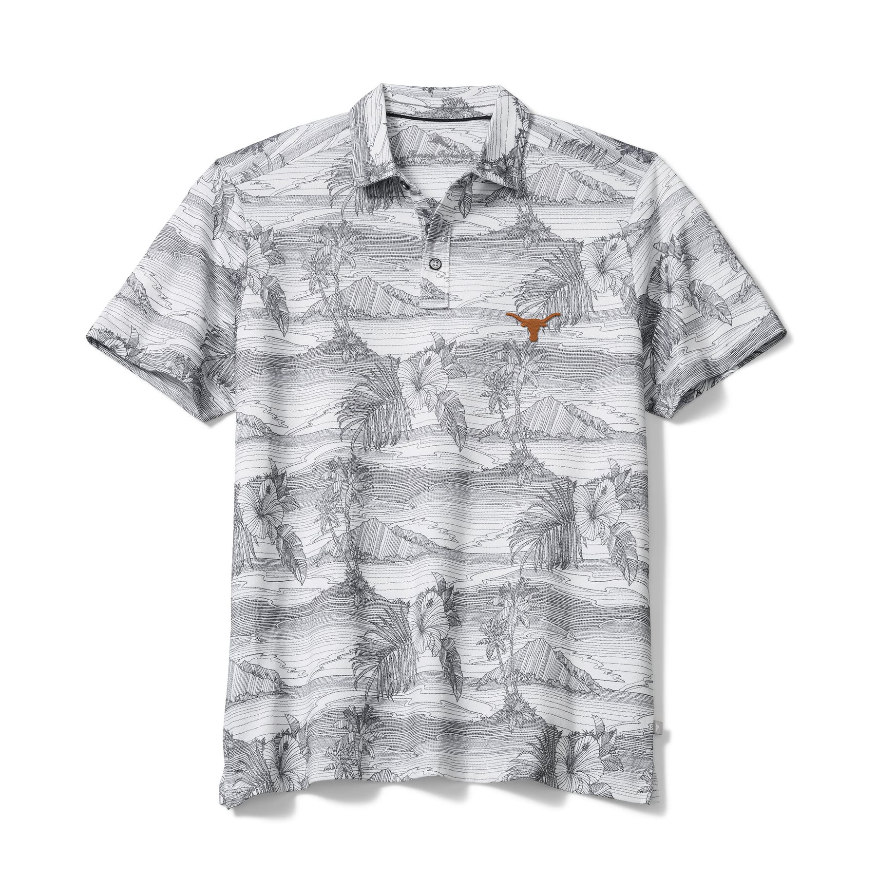 Polo Tommy Bahama gris Texas Longhorns Corsica Coast IslandZone pour homme