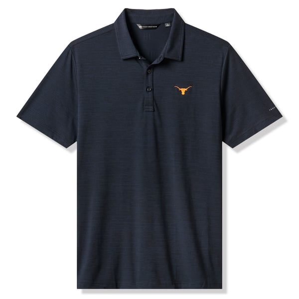 Men’s TravisMathew Black Texas Longhorns Halftime Show Heater Tri-Blend Polo