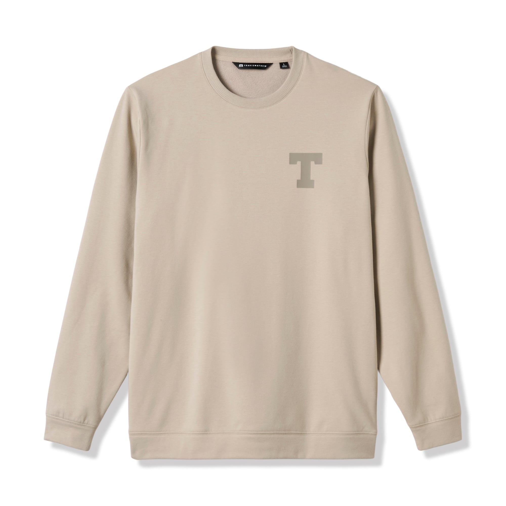 Sweat-shirt en polaire tri-blend beige TravisMathew Texas Longhorns Campus Hero pour homme