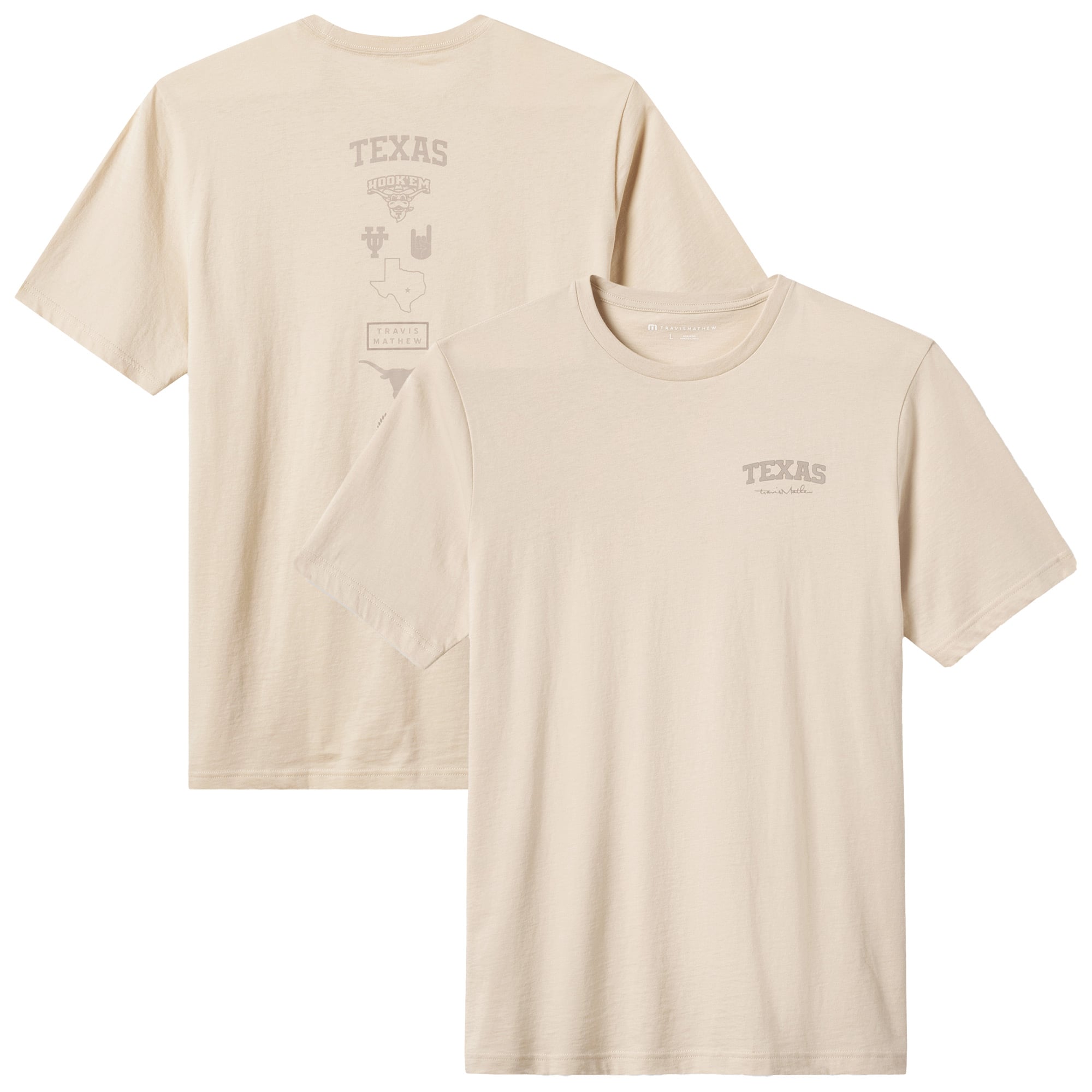 T-shirt universitaire TravisMathew Tan Texas Longhorns pour homme