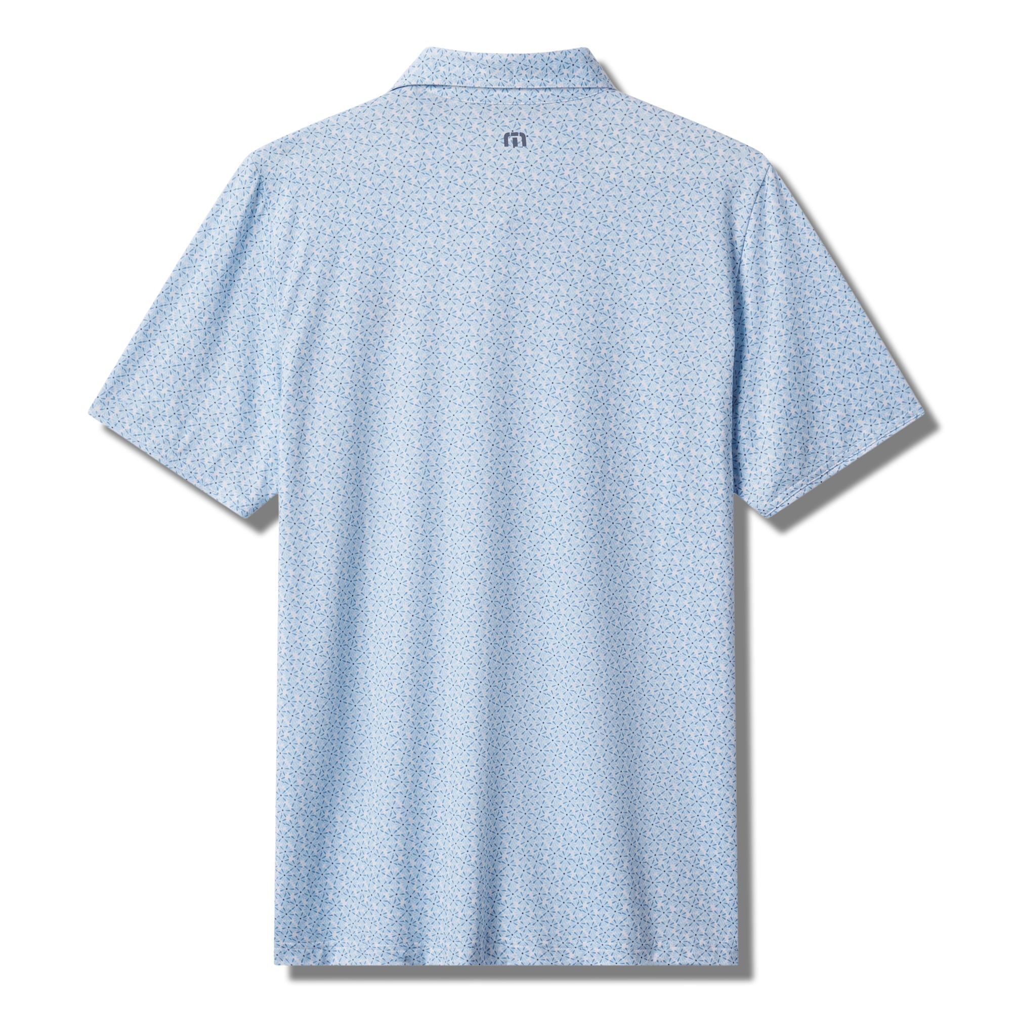 Polo homme TravisMathew blanc/bleu Texas Longhorns College Bound en mélange de trois matières