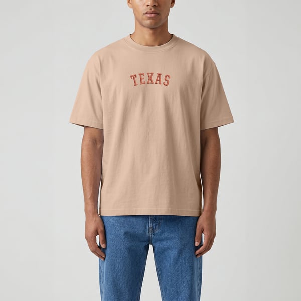 Men’s Uscape Apparel Tan Texas Longhorns Upside Down Embroidered Vintage Heavyweight T-Shirt