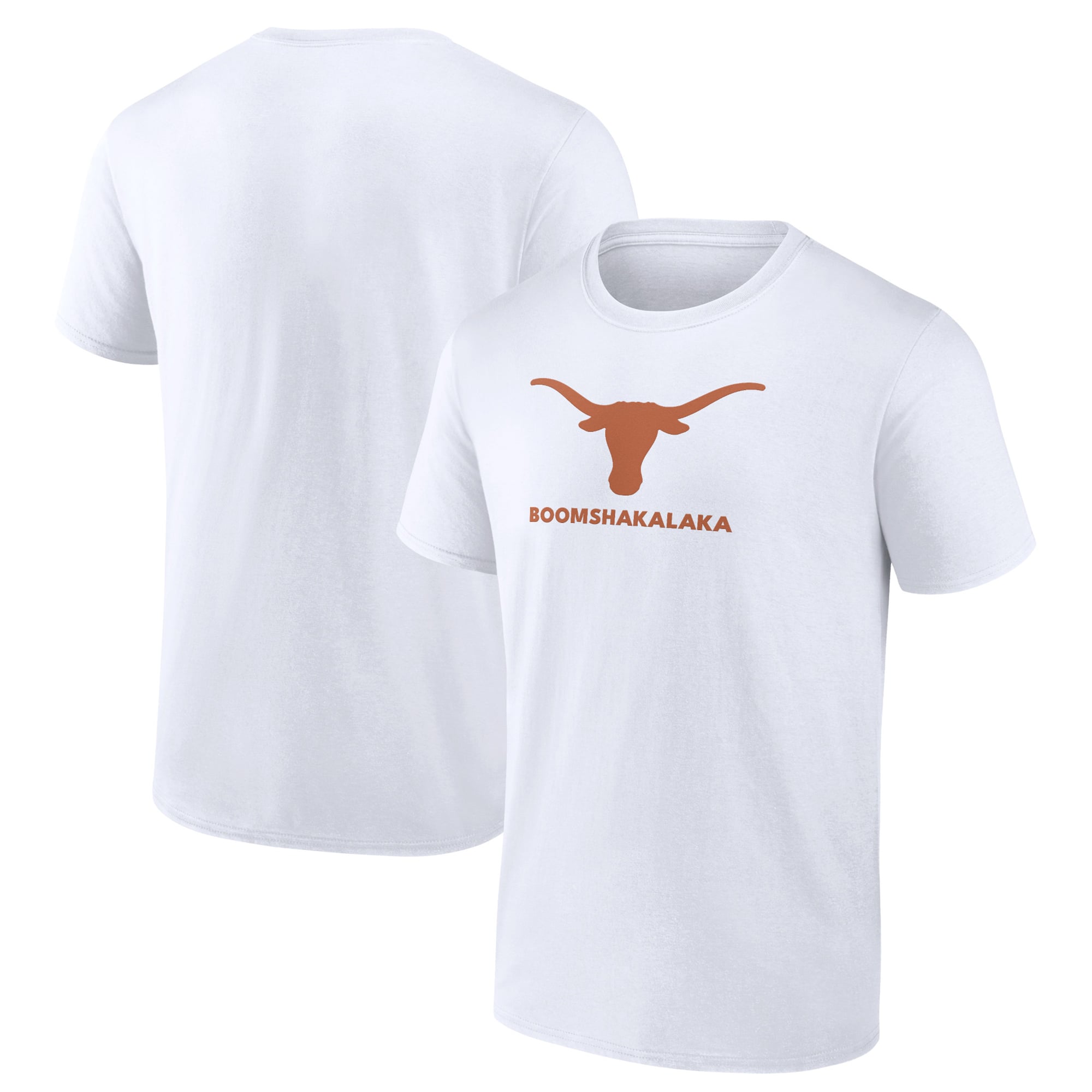 Men's White Texas Longhorns Boomshakalaka T-Shirt