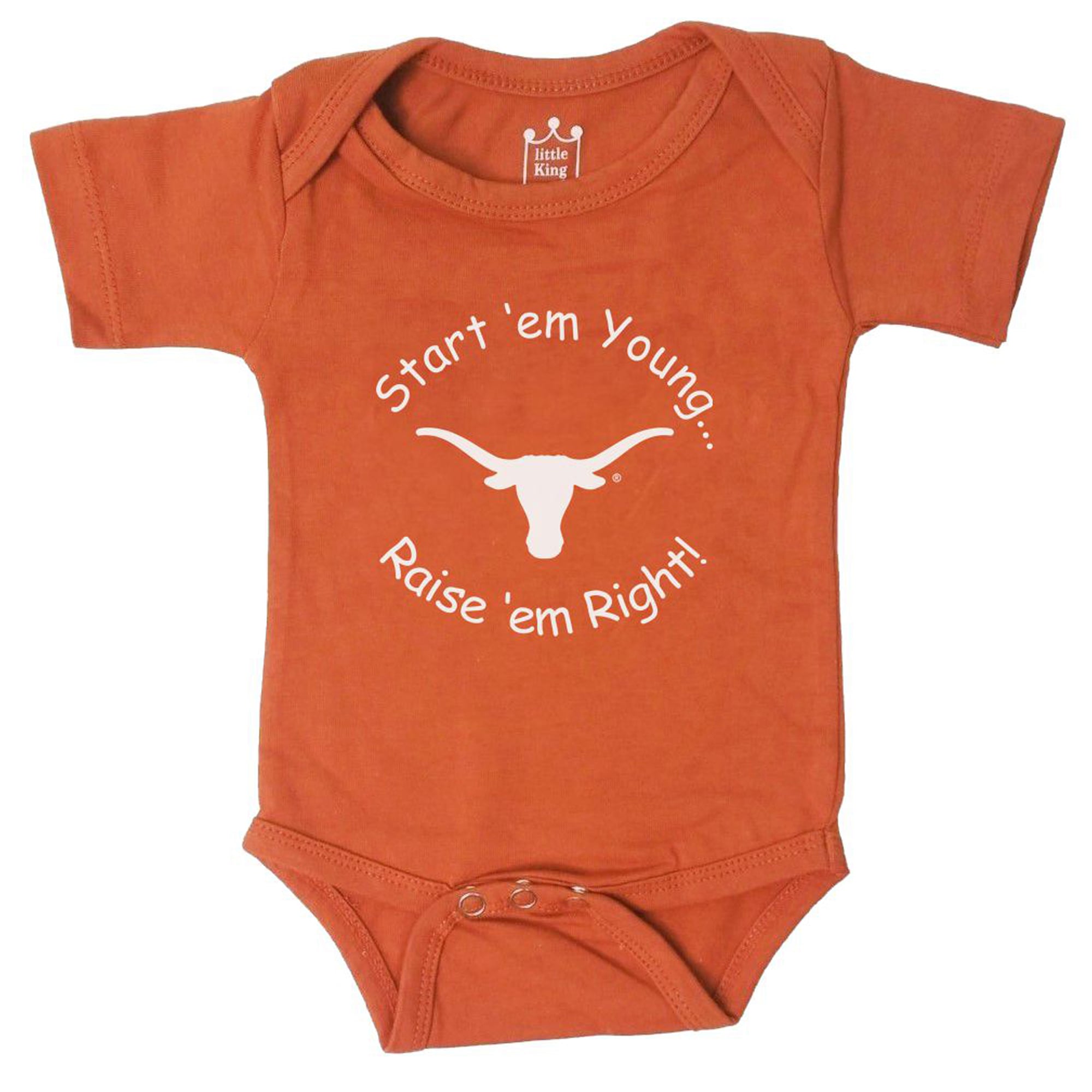 Newborn & Infant Little King Texas Orange Longhorns Start 'Em Young Bodysuit