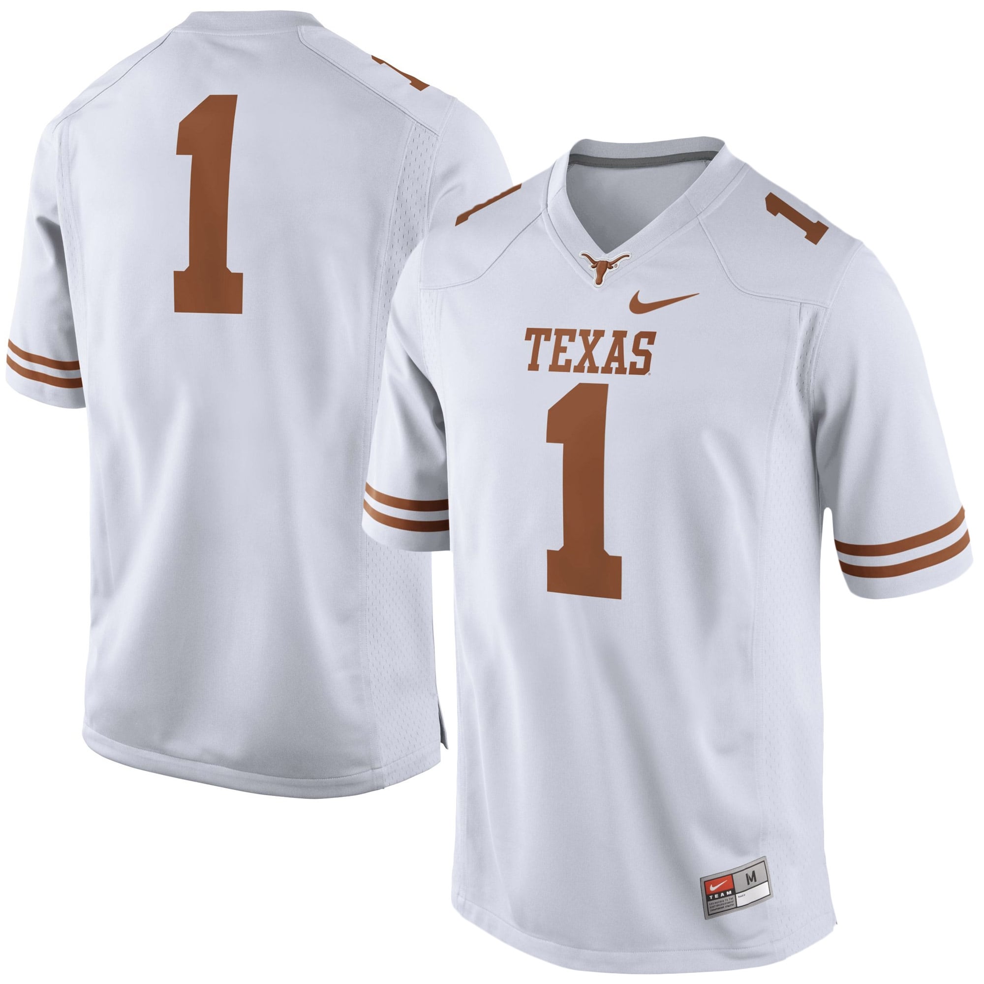 No. 1 Texas Longhorns Nike Practice Football Jersey - White