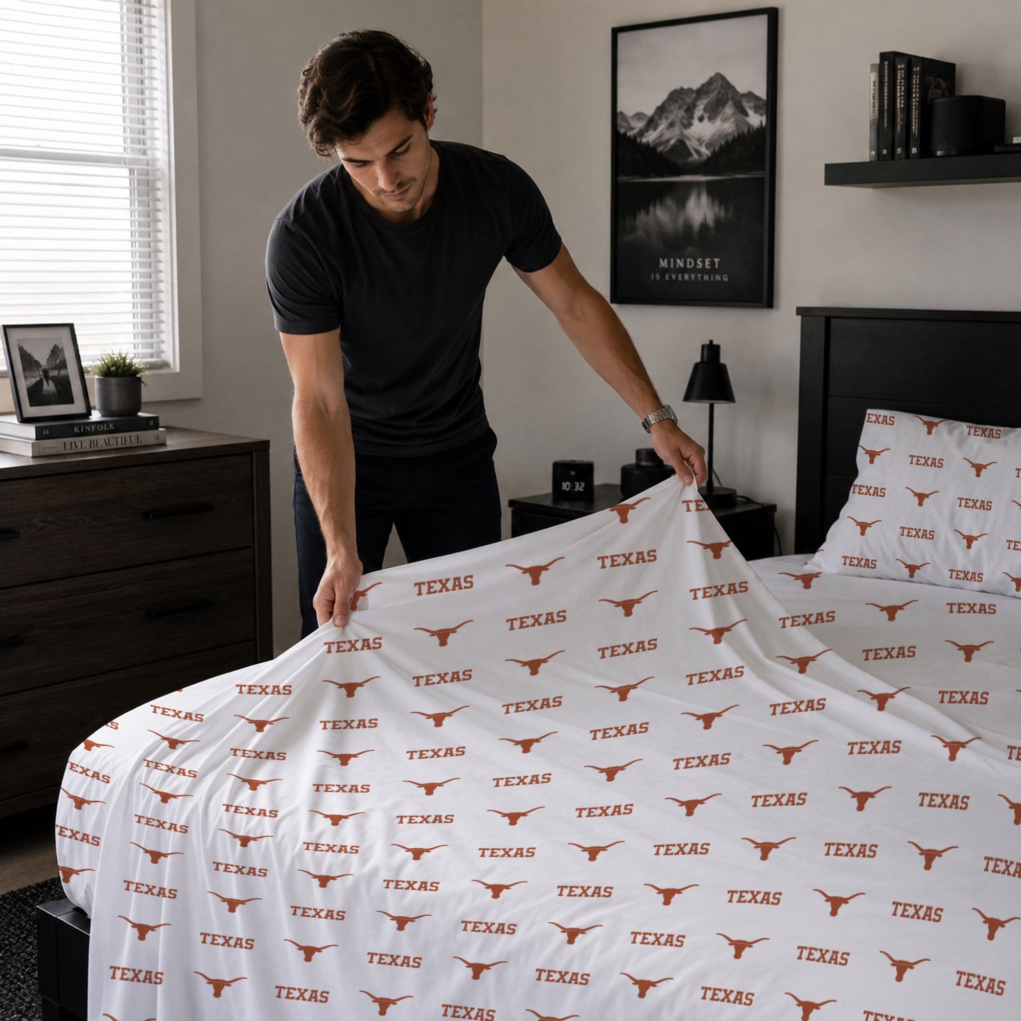 Pegasus Texas Longhorns Three-Piece Twin Sheet Set