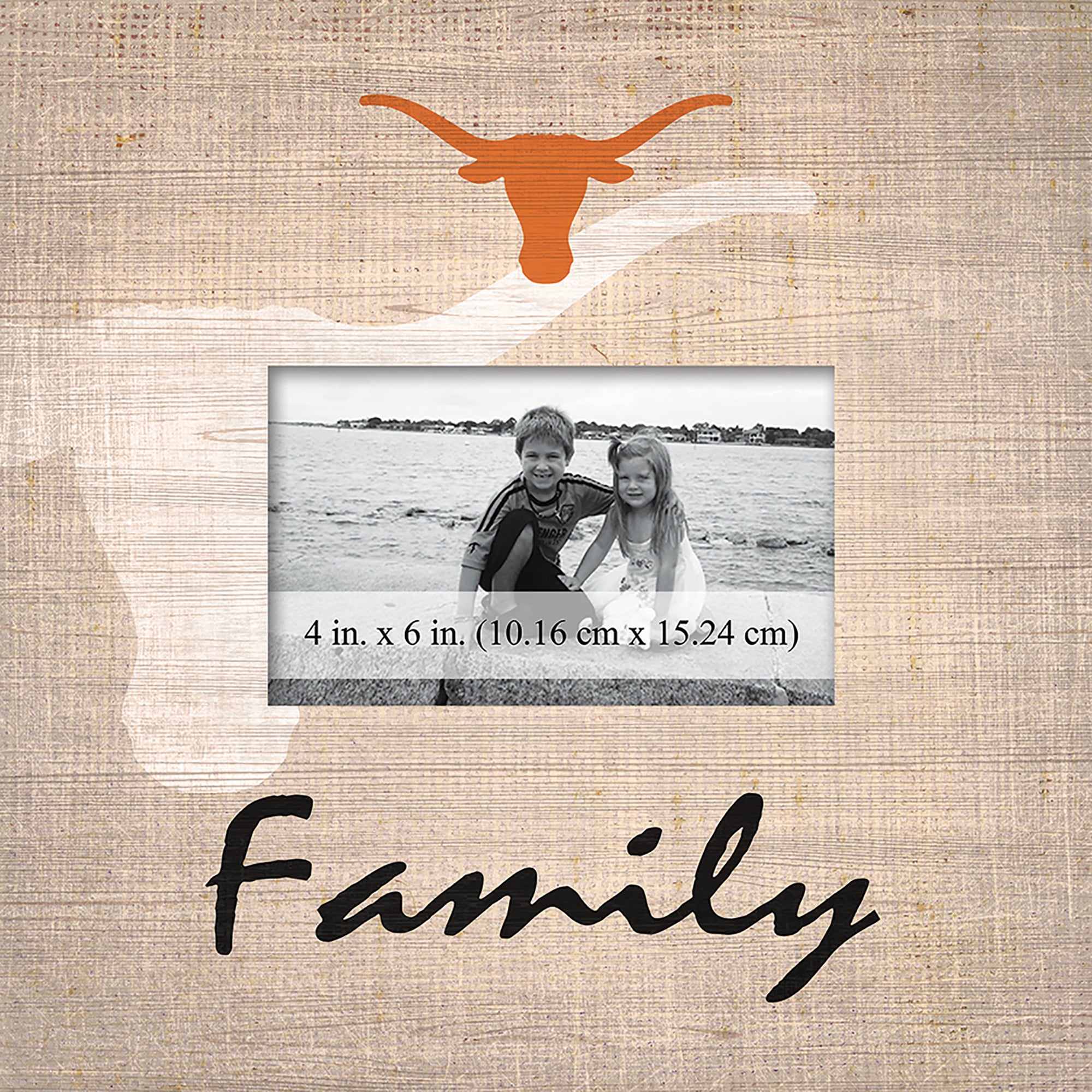 Texas Longhorns 10'' x 10'' Burlap Pattern Frame