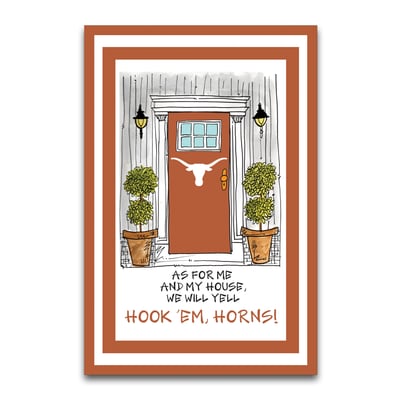 Drapeau de jardin Texas Longhorns « As For Me » 30 x 45 cm