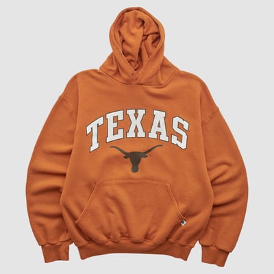 Texas Longhorns Russell 90s Hooded Pullover Sweatshirt - Orange - S by Fanatics Real Vintage