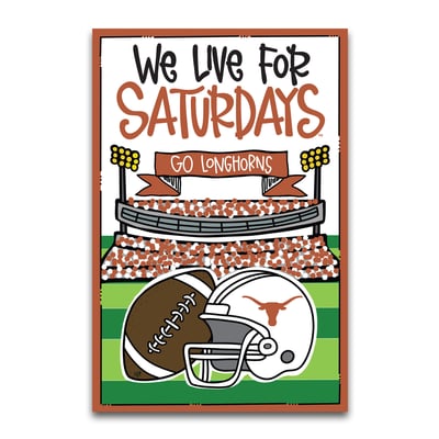 Texas Longhorns We Live For Saturdays 12" x 18" Garden Flag