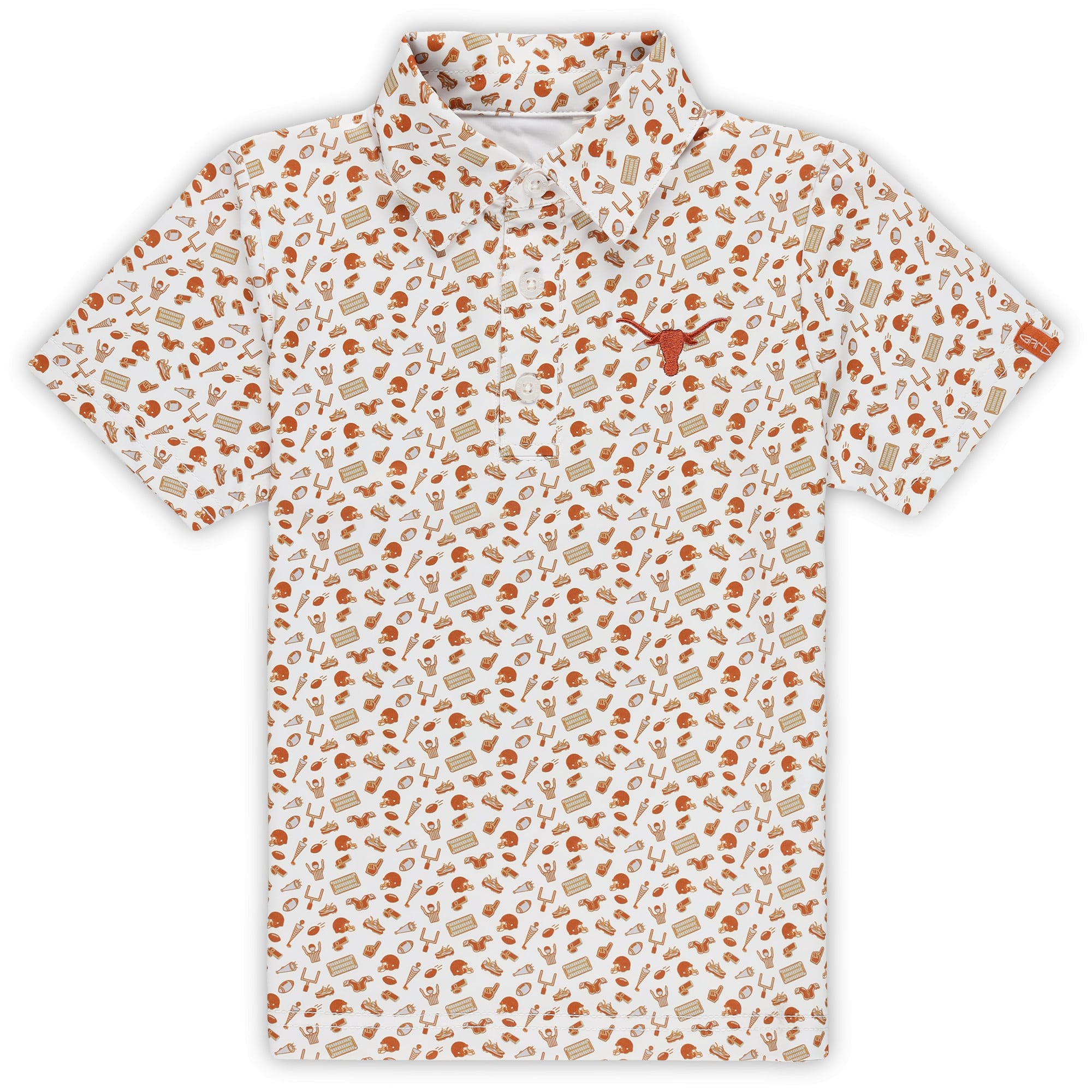 Vêtements pour tout-petits Texas Orange Longhorns Polo de performance à imprimé intégral Tom