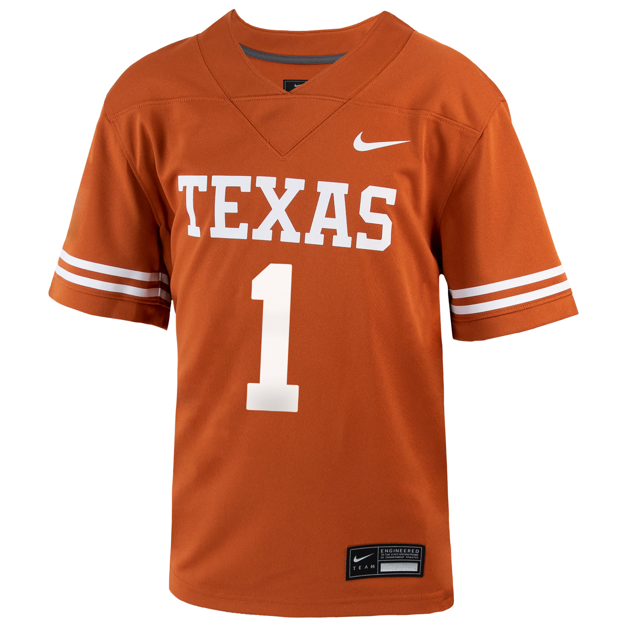 Maillot de football intouchable Nike #1 Texas Orange Longhorns pour tout-petit
