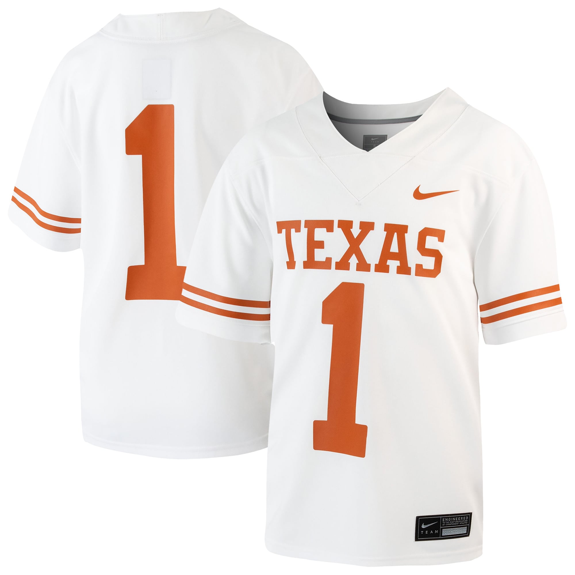 Maillot de football réplique Nike blanc pour tout-petit des Texas Longhorns