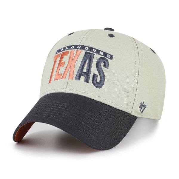 Casquette unisexe ajustable '47 Gris/Noir Texas Longhorns, inscription demi-bloc MVP