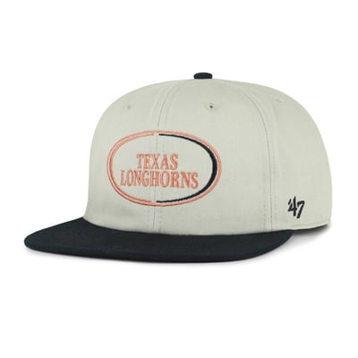 Texas Longhorns '47 Unisex Ovalcrest Captain Snapback Hat - Gray/Black
