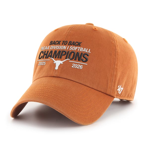 Unisex ’47 Texas Orange Texas Longhorns Back-to-Back NCAA Softball Women’s College World Series Champions Clean Up Adjustable Hat
