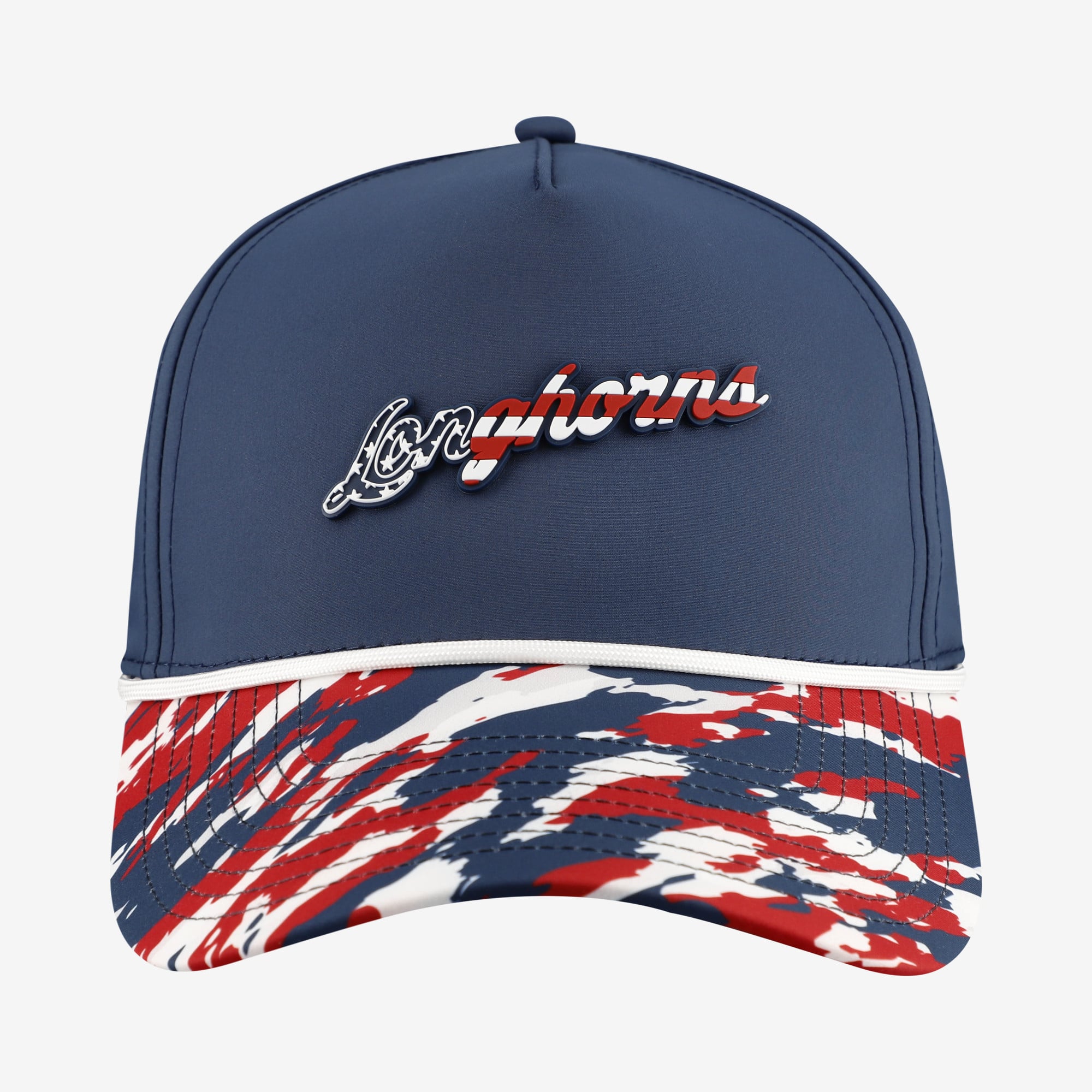 Unisex Branded Bills Navy Texas Longhorns Stars & Stripes Rope Adjustable Hat