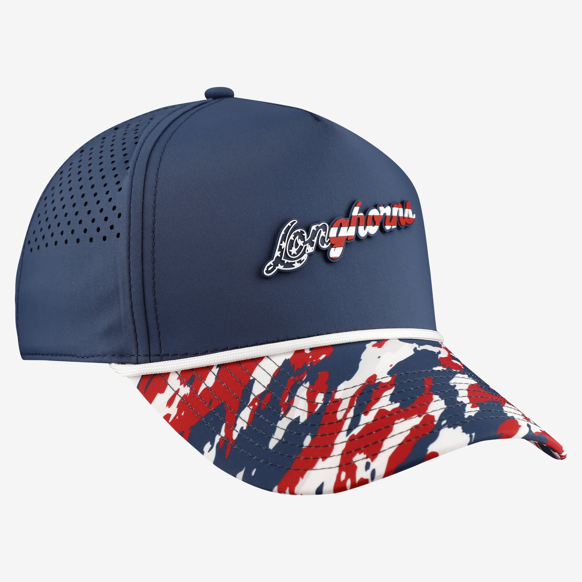 Unisex Branded Bills Navy Texas Longhorns Stars & Stripes Rope Adjustable Hat
