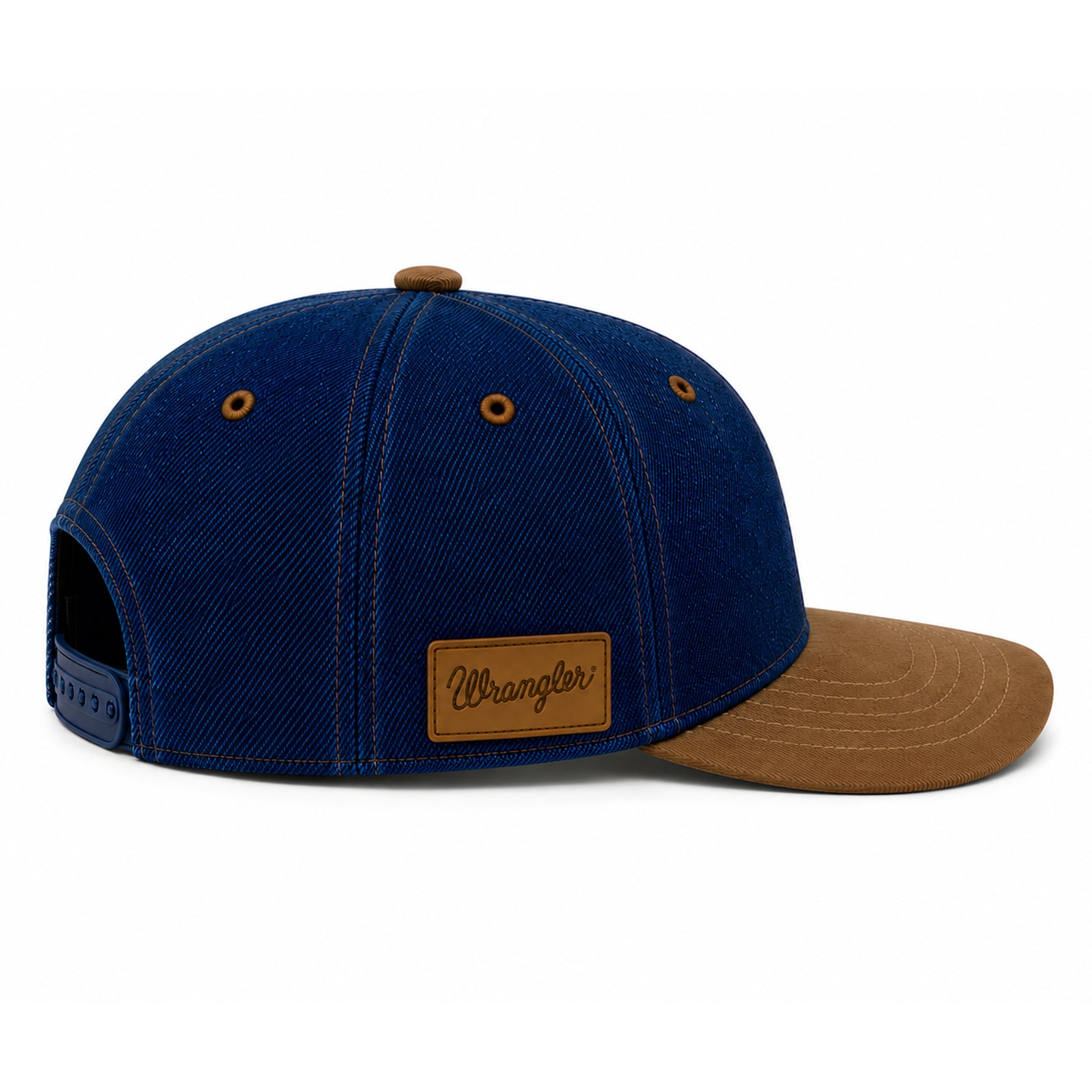 Casquette unisexe X x Wrangler bleu/marron Texas Longhorns en denim ajustable