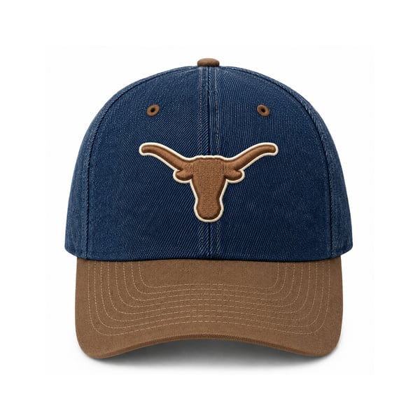 Unisex Cap X x Wrangler Blue/Brown Texas Longhorns Denim Adjustable Hat